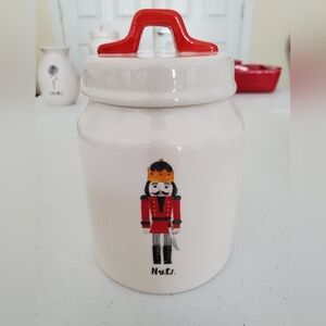 🎅🤶🎄 NEW RAE DUNN NUTCRACKER CANISTER, "NUTS" 🎄🤶🎅